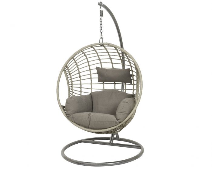 London Hanging Egg Chair Grey - TERRA Greenhouses