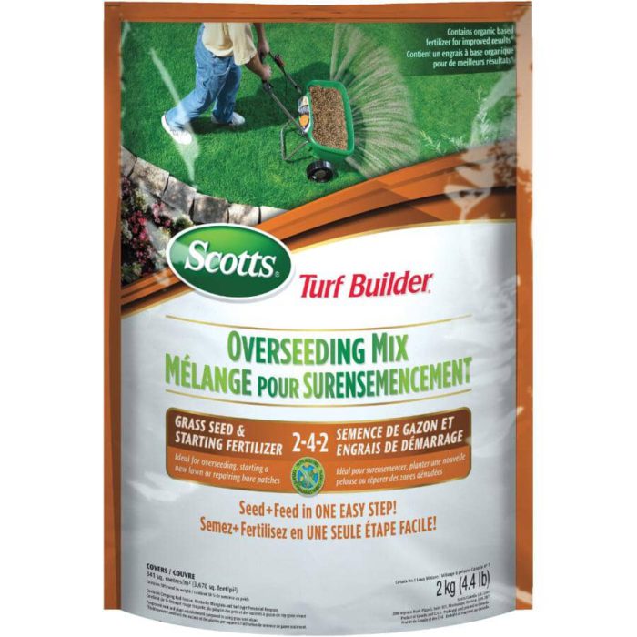 Scotts® Turf Builder® OVERSEEDING MIX Grass Seed &#038; Starting Fertilizer 2-4-2 (2kg)