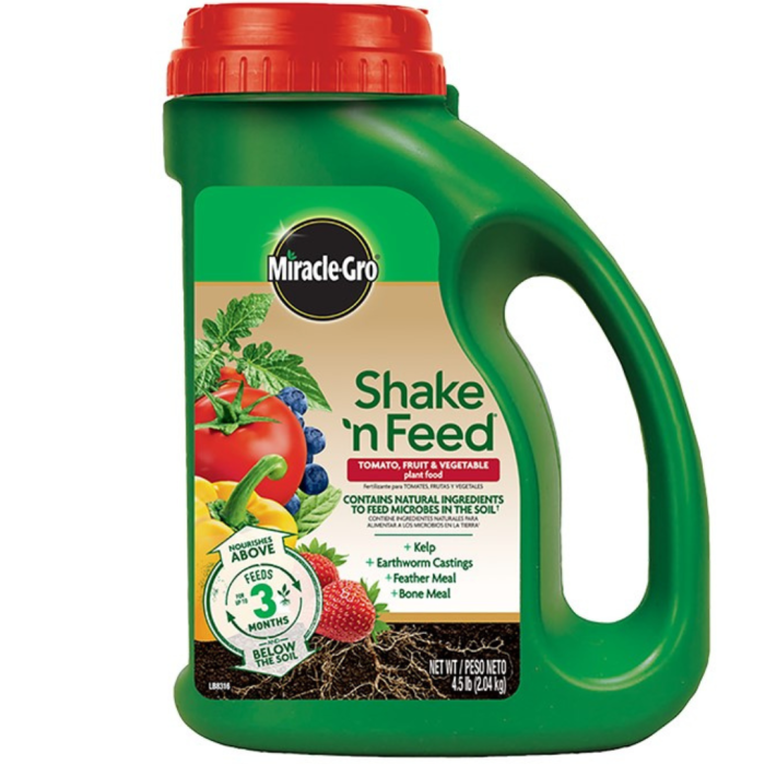 Miracle Gro Shake &#8216;N Feed Tomato, Fruits &#038; Vegetables Plant Food 10-5-15