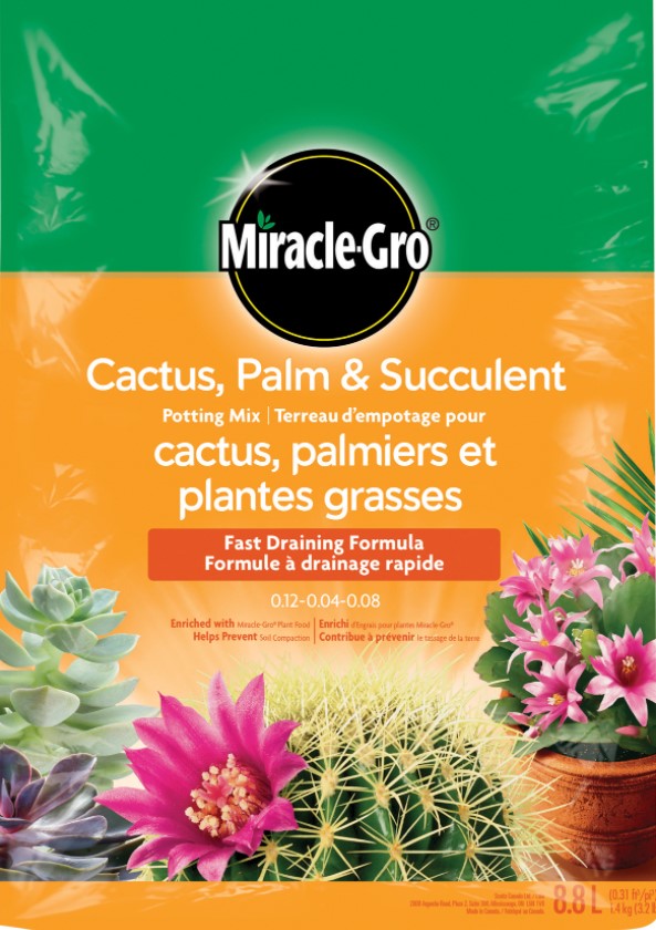 Miracle-Gro® Cactus, Palm & Succulent Potting Mix 0.07-0.03-0.05 8.8 L ...