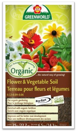 organic flower and vegetable soil 25 litres