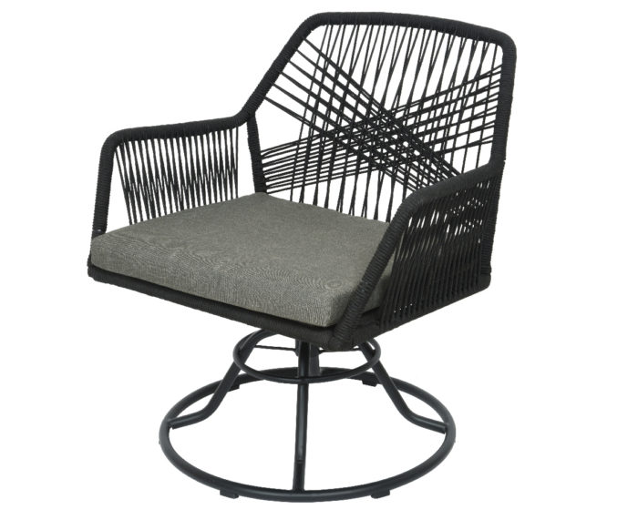 Seville Outdoor Swivel Chair Black
