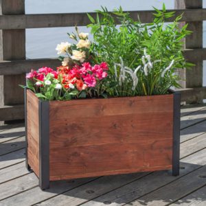 Grapevine Urban Garden Planter Box Recycled Wood and Metal