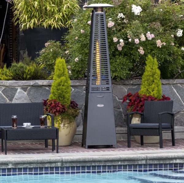 Paramount Stealth Black Industrial Look Flame Heater
