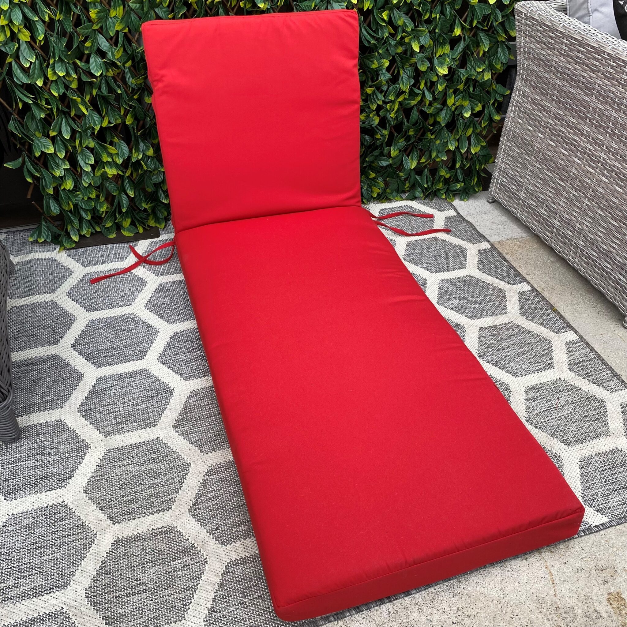 Sunbrella Outdoor Chaise Lounge Cushion Jockey Red TERRA Greenhouses
