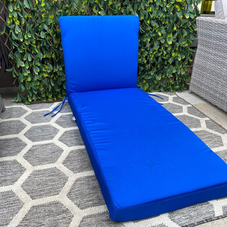 Sunbrella Outdoor Chaise Lounge Cushion Pacific Blue TERRA Greenhouses