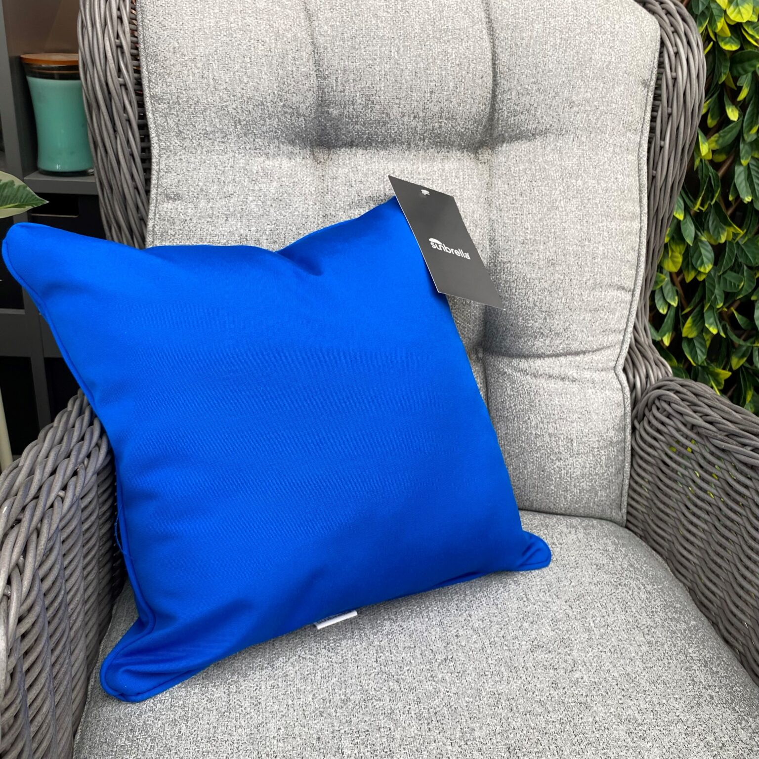 Sunbrella Outdoor Toss Pillow Pacific Blue TERRA Greenhouses