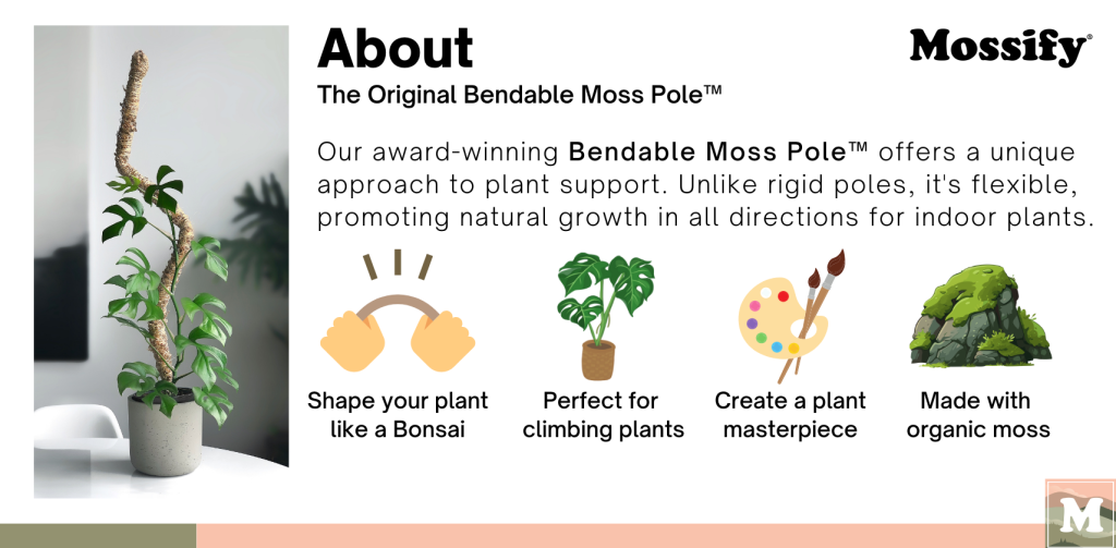 The Original 30 Bendable Moss Pole & Mossify mistr - 20797018