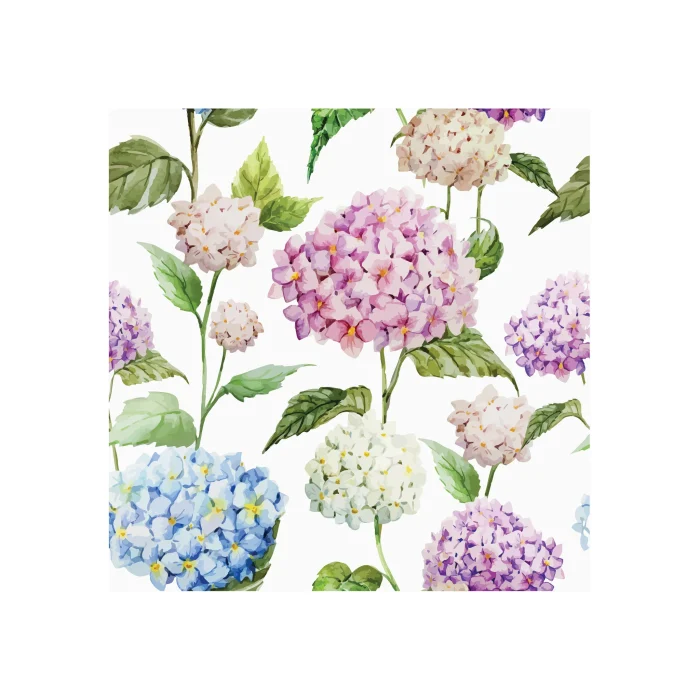 Hydrangea Printed Napkin &#8211; Choose from three different Styles