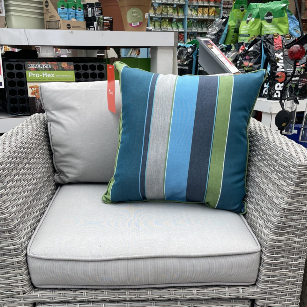 Sunbrella Outdoor Toss Pillow Expand Calypso TERRA Greenhouses