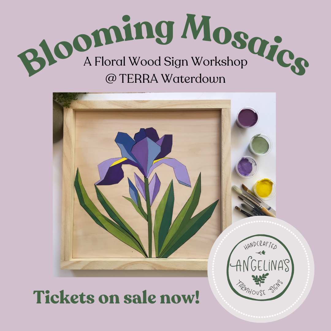 Blooming Mosaics: Floral Wood Sign Workshop