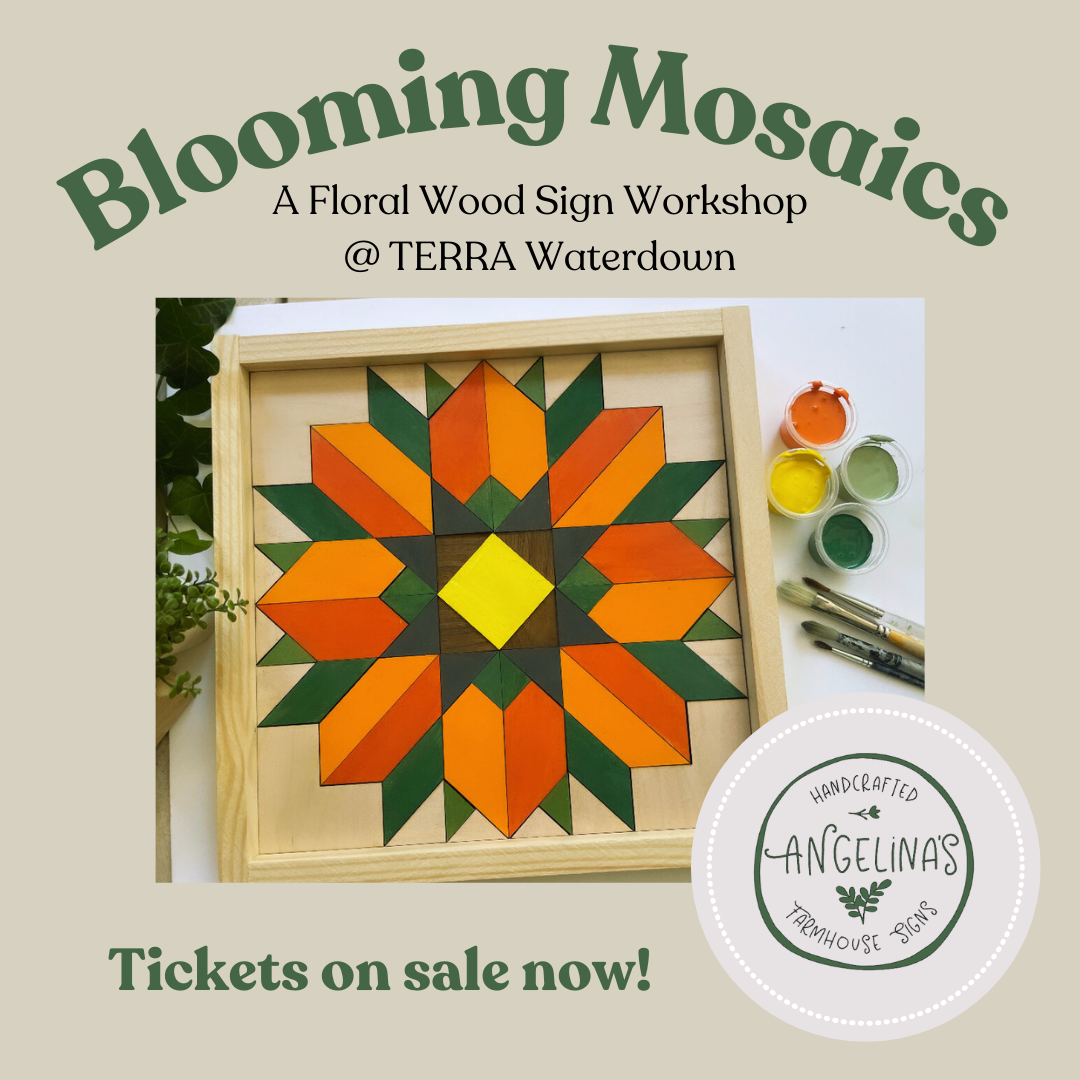Blooming Mosaics: Floral Wood Sign Workshop