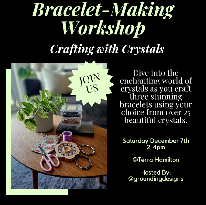 Crafting with Crystals: Bracelet-Making Workshop in Hamilton