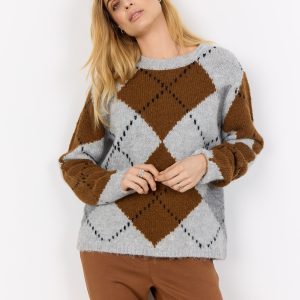 Soya Concept Acacie 1 Argyle Sweater Crew