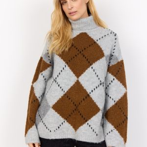 Soya Concept Acacie 2 Argyle Sweater Turtle
