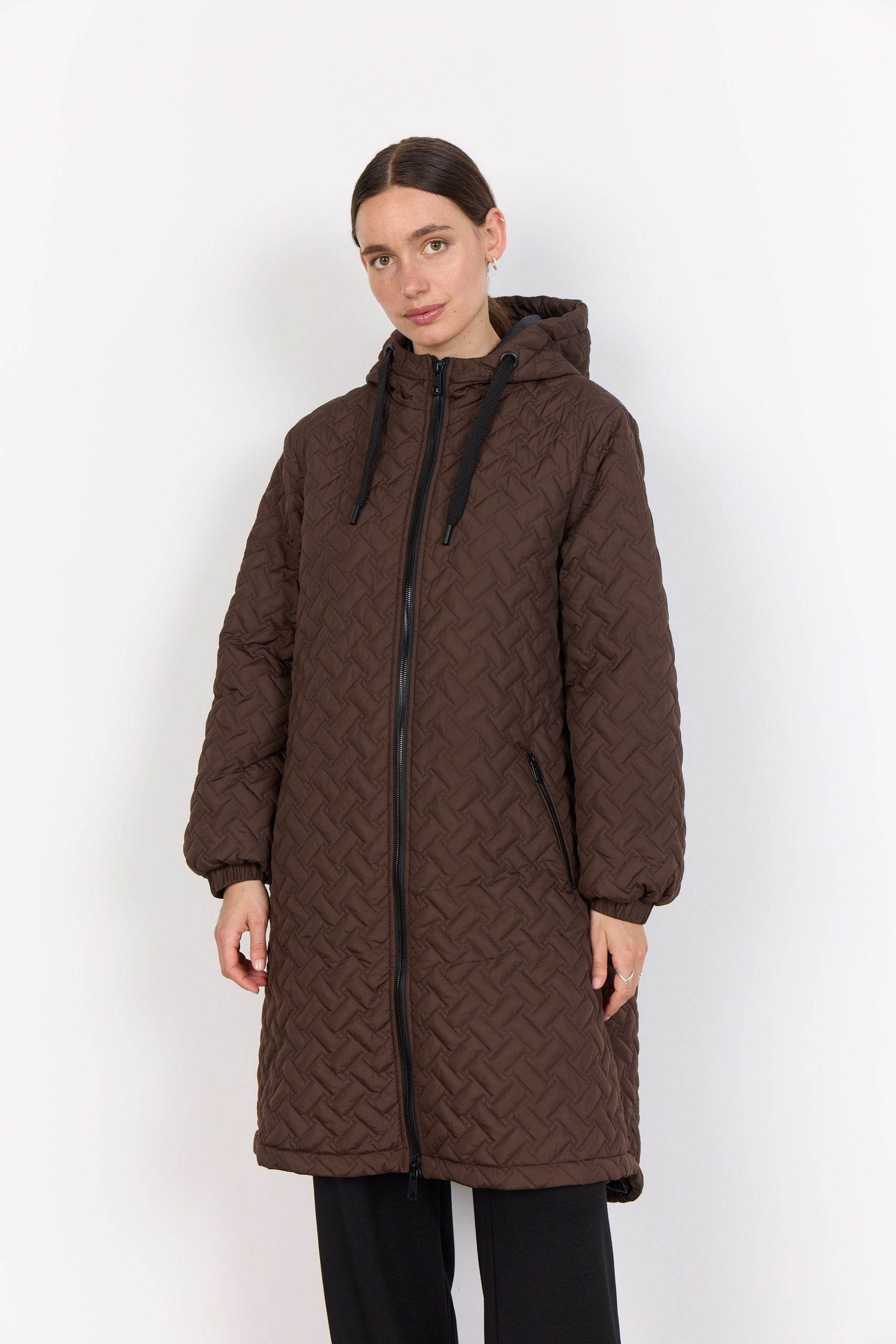 Soya Concept Fenya 73 Long Hooded Coat (available in four colours)