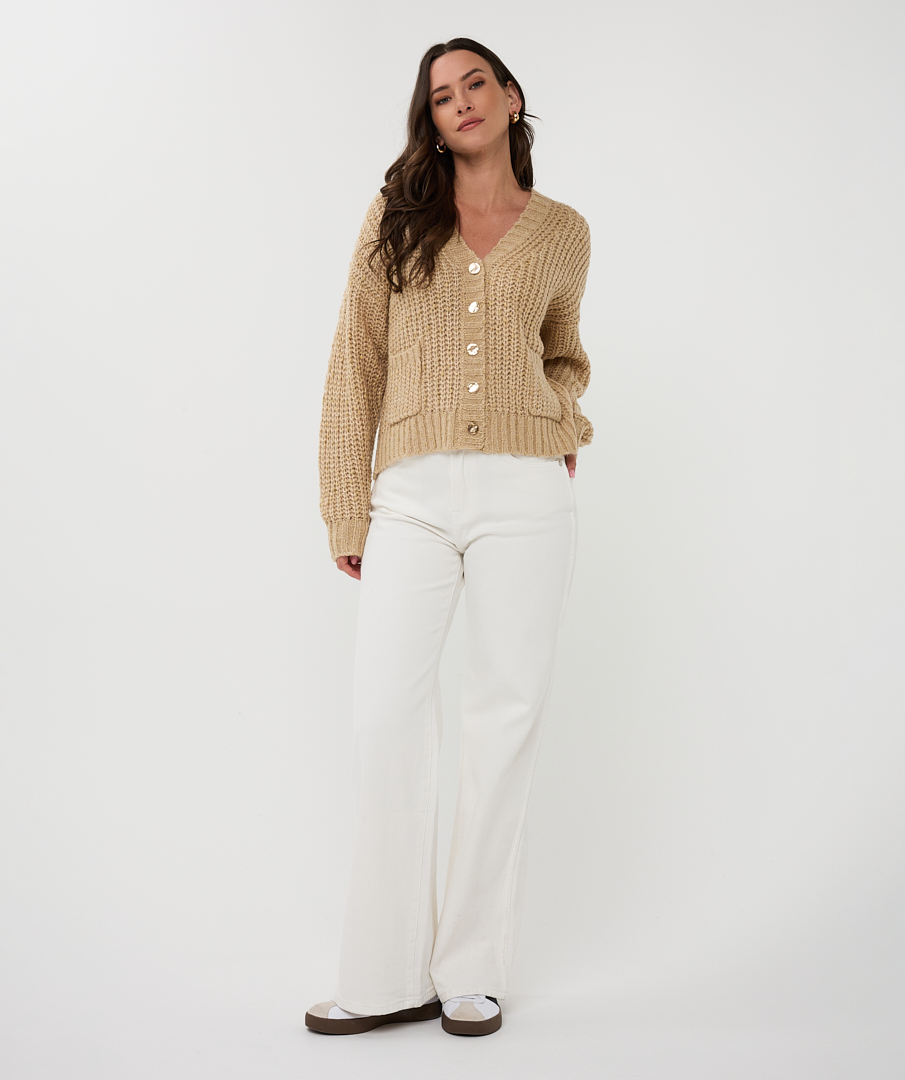 EsQualo Cardigan Oversize Lurex