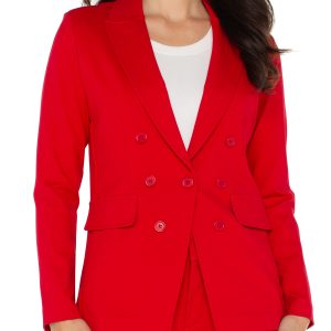 Liverpool Faux DB Blazer (Tango Red)