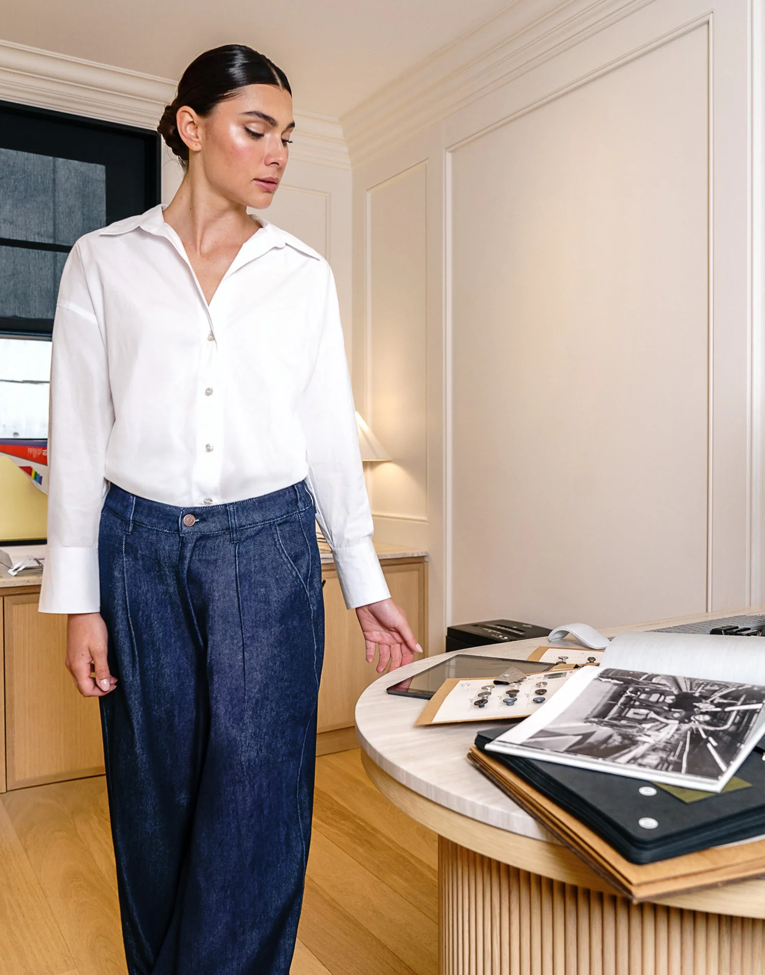 Yoga Jeans Lily Wide Leg Pleated Flowy High Rise Jean (Elera)