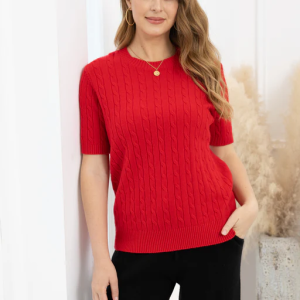 Orange Fashion Anastasia's Cable Knit Top (available in six colours)