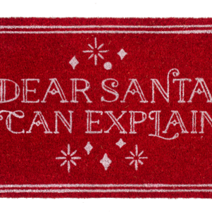 Holiday Doormat - Dear Santa, I Can Explain 30"W x 18"L