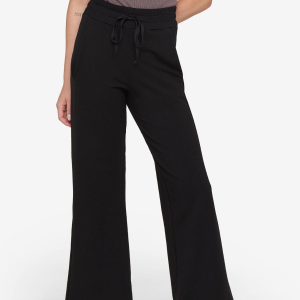 Daub + Design Wide Leg Sweatpant in Black