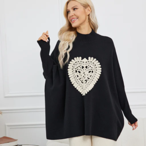 Orange Fashion Lace my Heart Sweater (available in two colours)