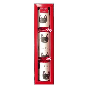 Holiday Decor - Christmas Crackers White 1Pc X 14" Cat Toy Inside