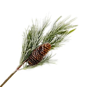 Holiday Decor - Spray Mixed Pine 18" Natural/Frosted with Pinecone