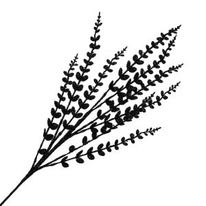 Holiday Decor - Spray Mini-Eucalyptus Leaf Black 27" Glitter