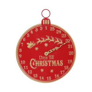 Holiday Decor - Metal Christmas Countdown Clock Wall
