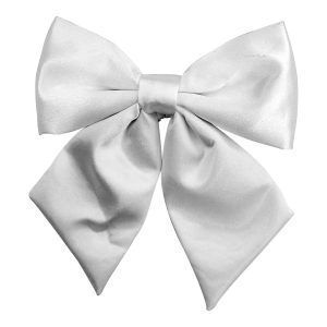Holiday Decor - Bow Sponge/Fabric 8.5" Ivory