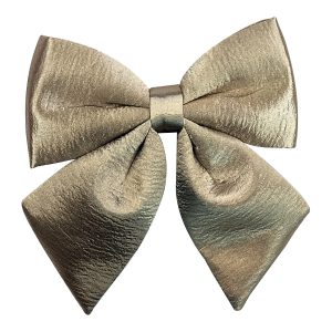 Holiday Decor - Bow Sponge/Fabric 8.5" Gold