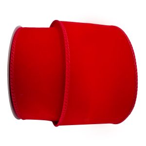 Holiday Decor - Wired Ribbon 2.5"X10 Yds. Red Velvet