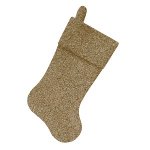 Holiday Decor - Stocking 20.5" Dark Khaki Boucle