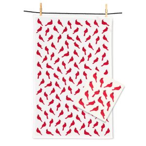Holiday Decor - Allover Cardinals Tea Towel 20" x 28"L