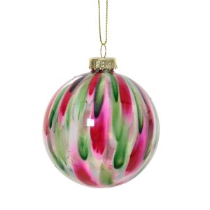 Holiday Ornament - Glass Bauble 8cm