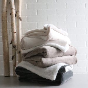 Holiday Throw - Microplush sherpa reverse (available in three colours)