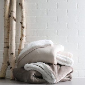 Holiday Throw - Check luxe sherpa (available in two colours)