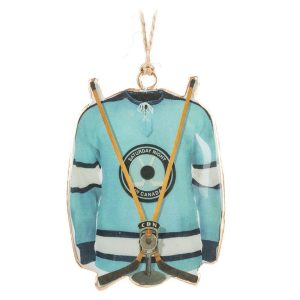 Holiday Ornament - Hockey Jersey 4" Blue