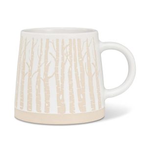 Holiday Decor - Wide Base Mug with Birch Trees