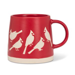 Holiday Decor - Wide Base Mug with Cardinals