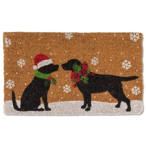 Holiday Doormat - Christmas Dogs 18" x 30"L