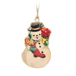 Holiday Ornament - Retro Snowman 4"