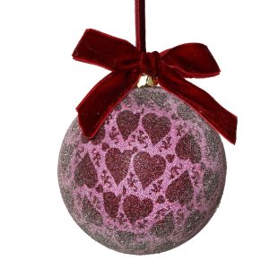 Holiday Ornament - Foam Bauble Hearts 10cm