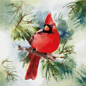 Holiday Decor - Luncheon Winter Cardinal Napkins