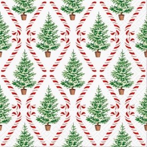 Holiday Decor - Luncheon Candy Cane Forest Napkins