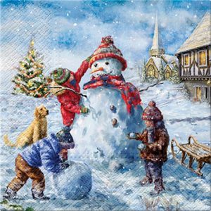 Holiday Decor - Luncheon Snowman Fun Napkins
