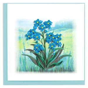 Quilling Card - Quilled Forget-me-not Greeting Card