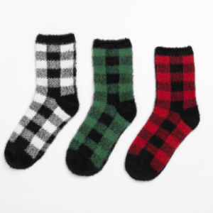 Noelle holiday plaid socks (three styles to choose from)